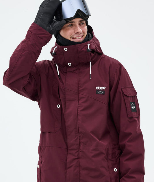 Snowboard Jacket Men Burgundy