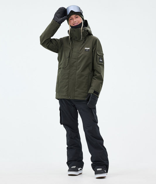 Snowboard Jacket Women Olive Green