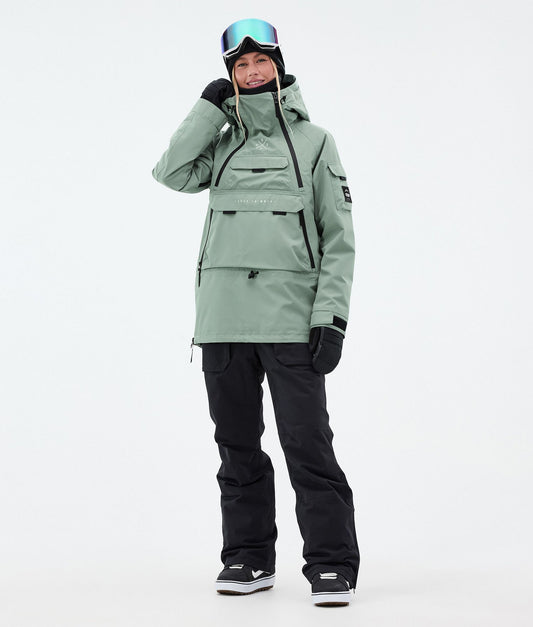 Snowboard Jacket Women Faded Green