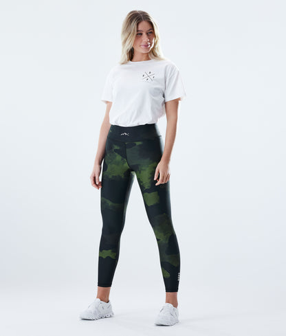 Leggings Women Green Camo