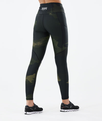 Leggings Women Green Camo