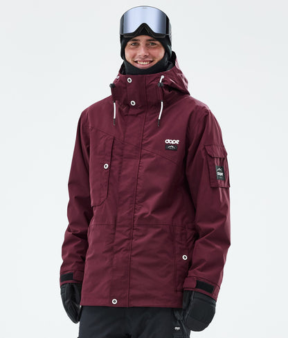 Snowboard Jacket Men Shards Burgundy Blue