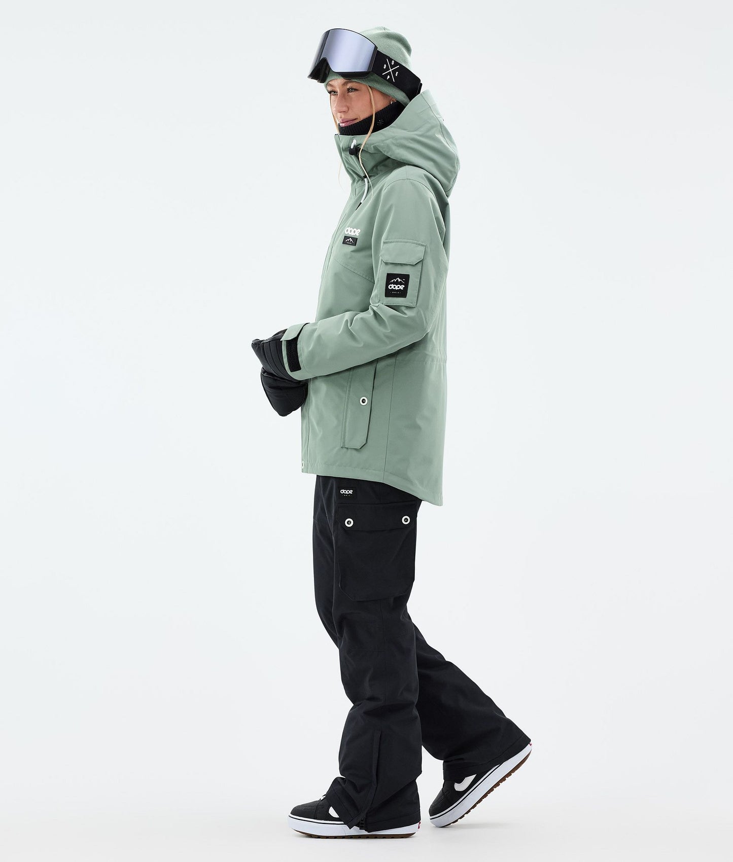 Snowboard Jacket Women Faded Green