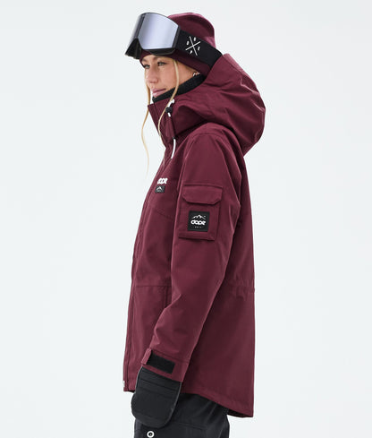 Snowboard Jacket Women Burgundy