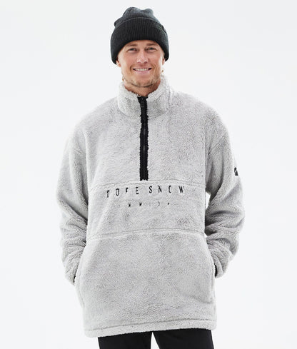 Fleece Sweater Men Light Grey