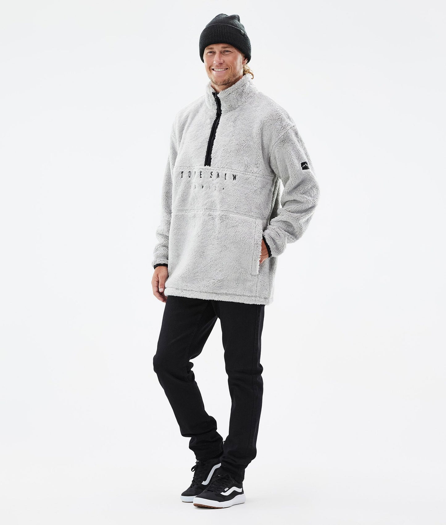 Fleece Sweater Men Light Grey