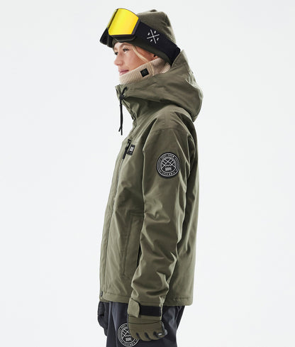 Snowboard Jacket Women Olive Green
