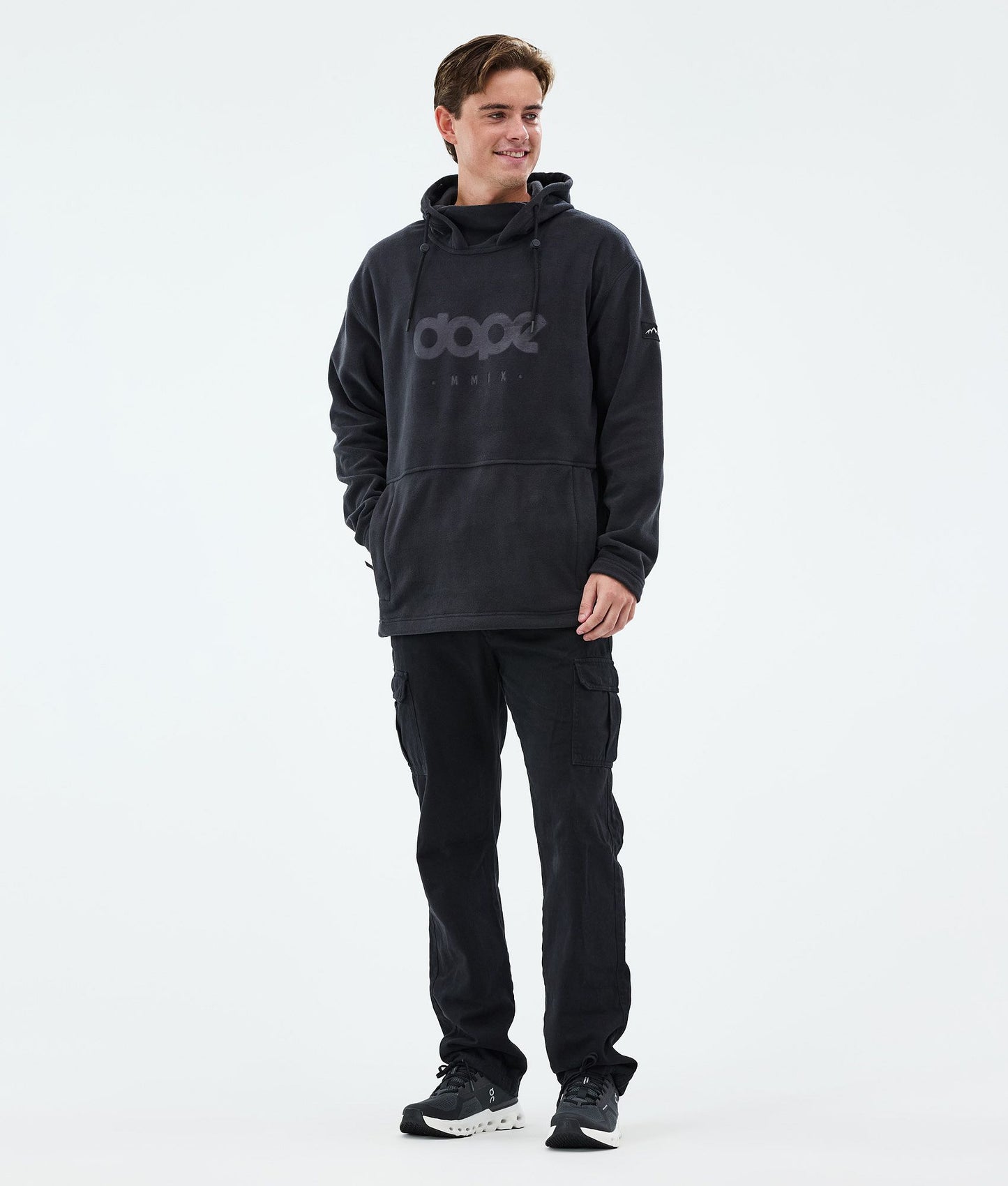 Fleece Hoodie Men Black