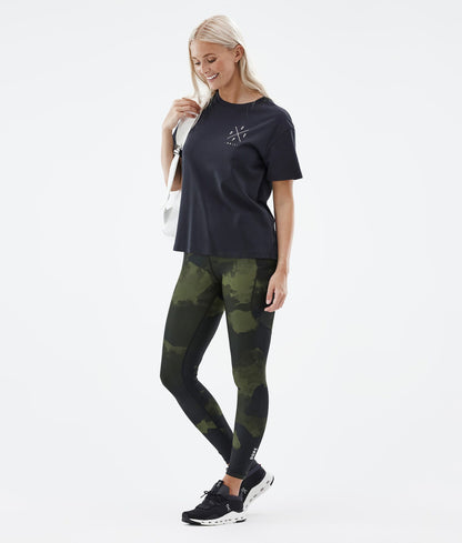 Leggings Women Green Camo
