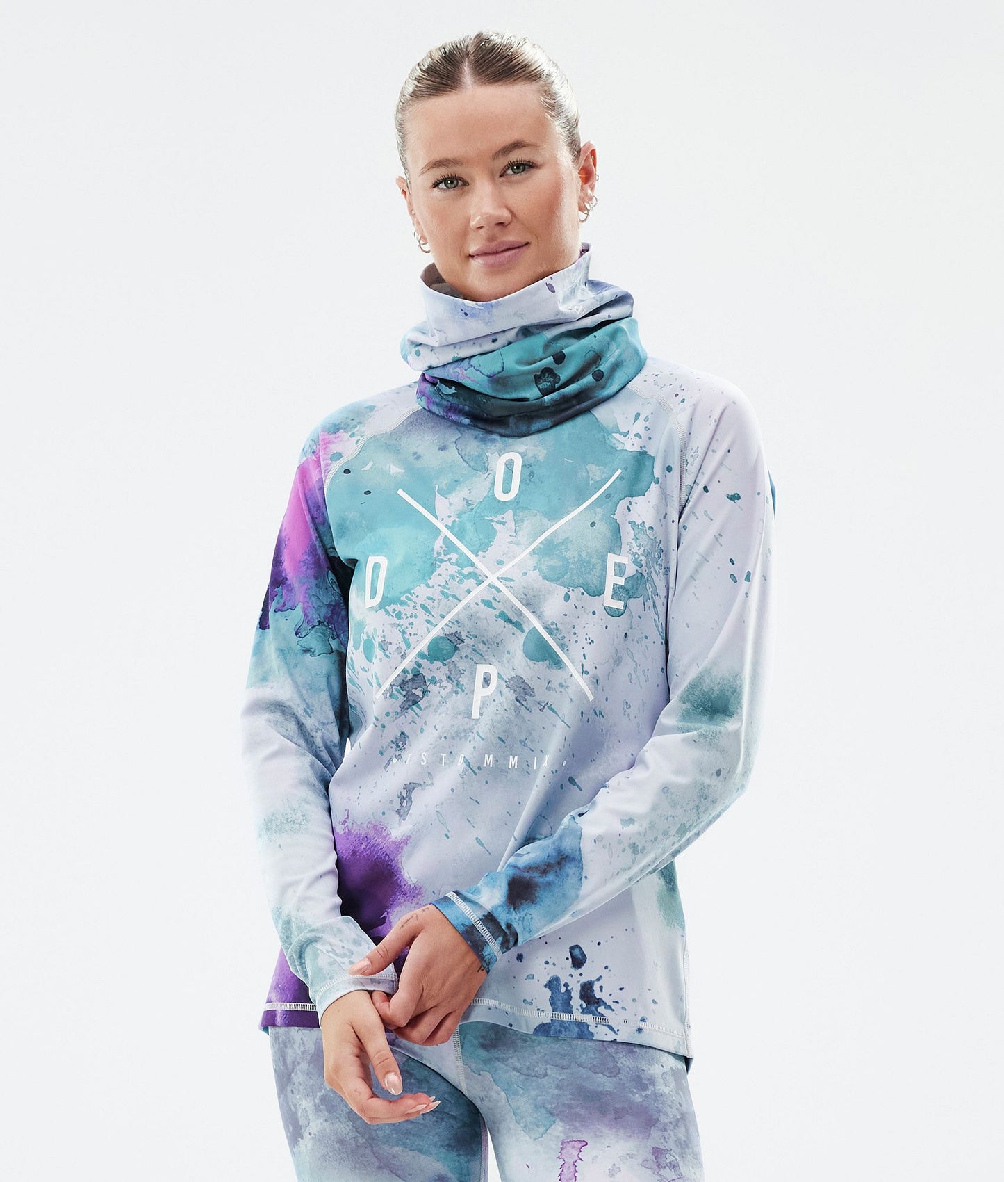 Base Layer Top Women 2X-Up Grey Camo