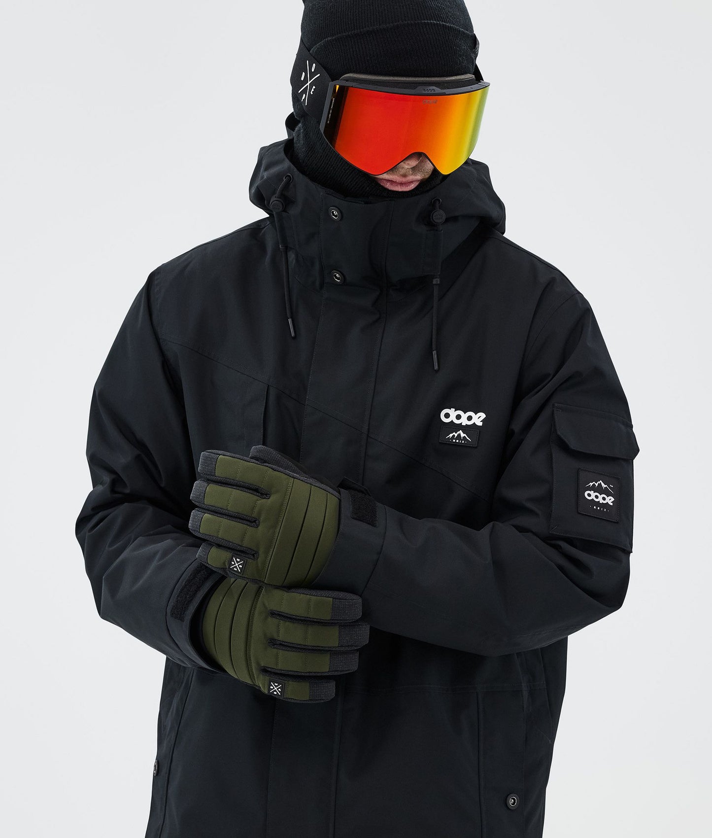 Ski Gloves Olive Green