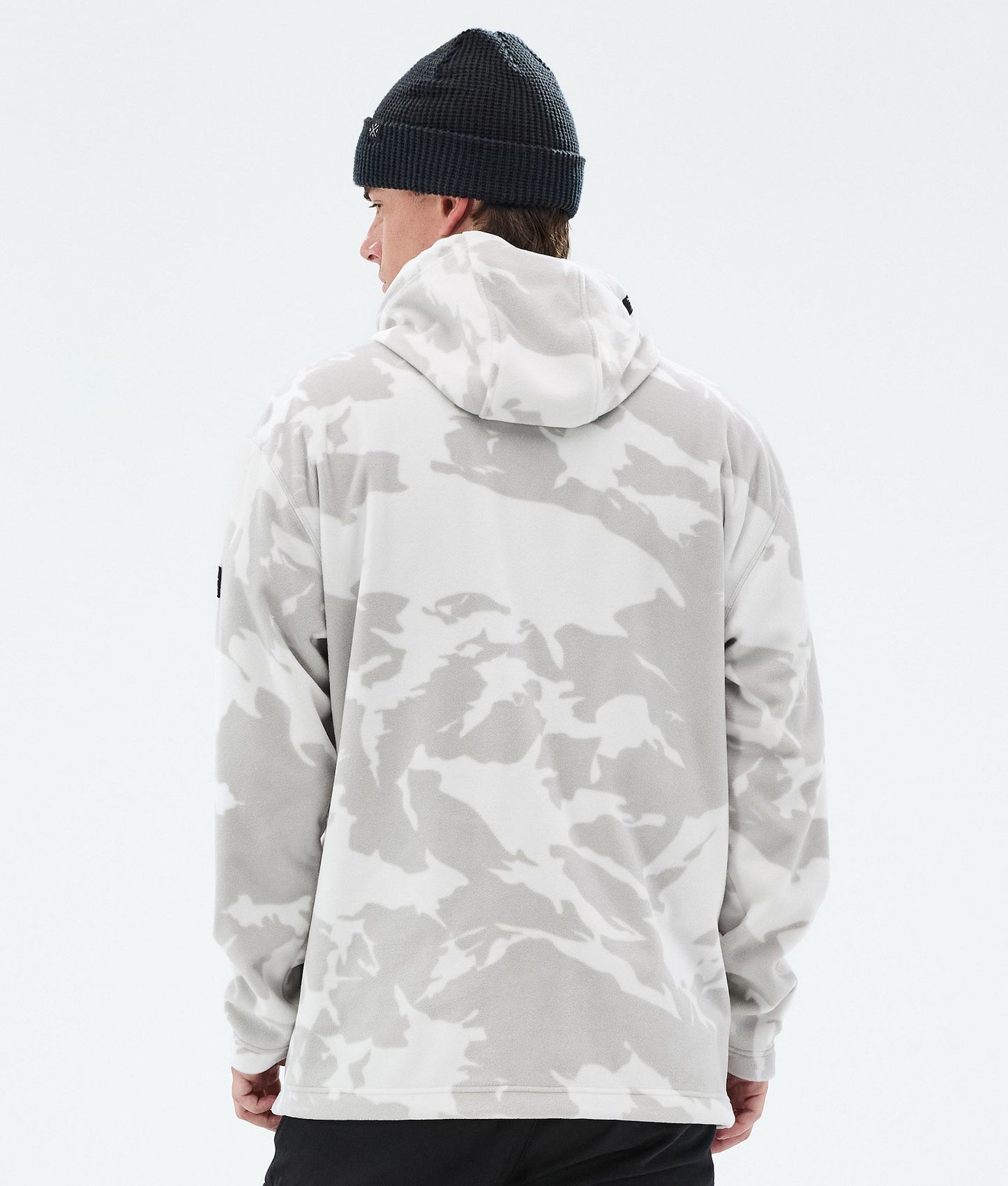 Fleece Hoodie Men Grey Camo