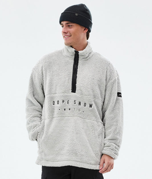 Fleece Sweater Men Light Grey