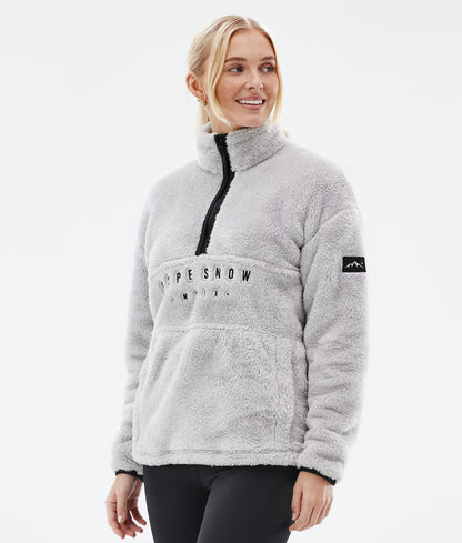 Fleece Sweater Women Light Grey