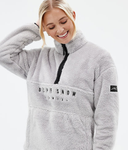 Fleece Sweater Women Light Grey