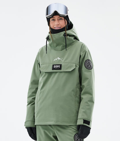 Snowboard Jacket Women Faded Green