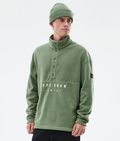 Fleece Sweater Men Faded Green