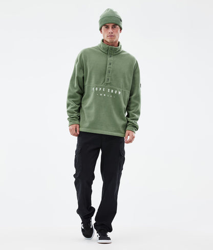 Fleece Sweater Men Moss Green