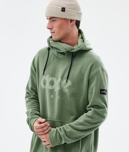 Fleece Hoodie Men Moss Green