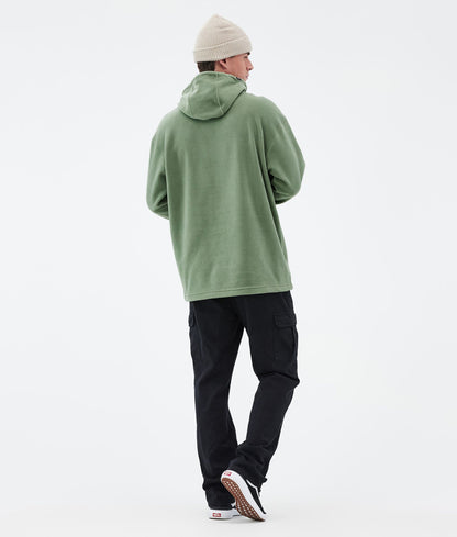 Fleece Hoodie Men Moss Green