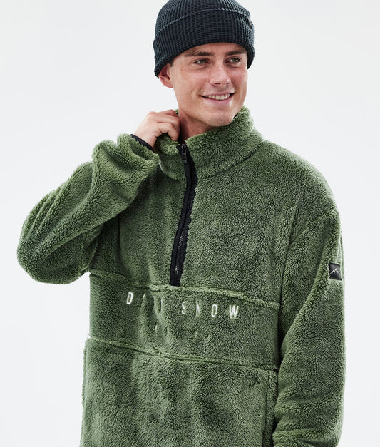 Fleece Sweater Men Moss Green