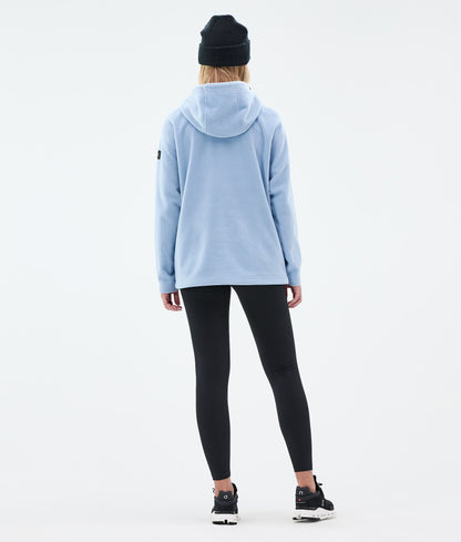 Fleece Hoodie Women Light Blue
