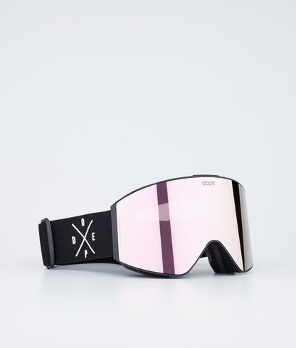 Ski Goggles Black/Green Mirror