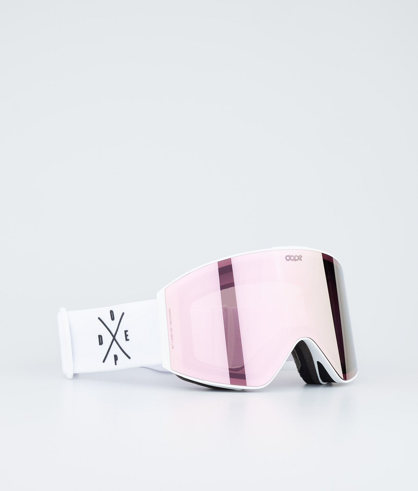 Ski Goggles White/Pink Mirror
