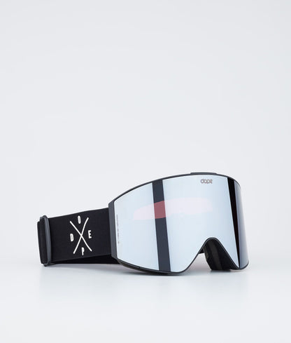 Ski Goggles Black/Red Mirror
