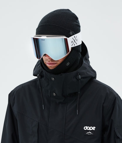 Ski Goggles White/Blue Mirror