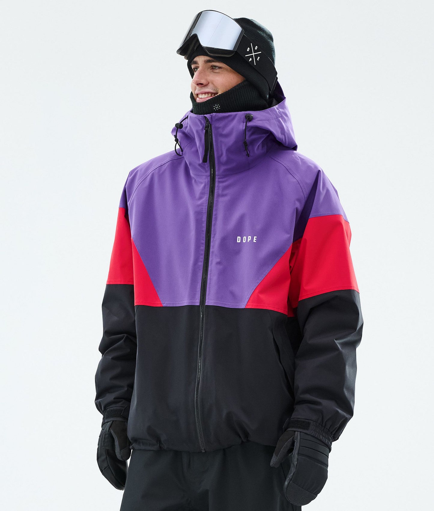 Snowboard Jacket Men Sport Vivid Purple/Red/Black