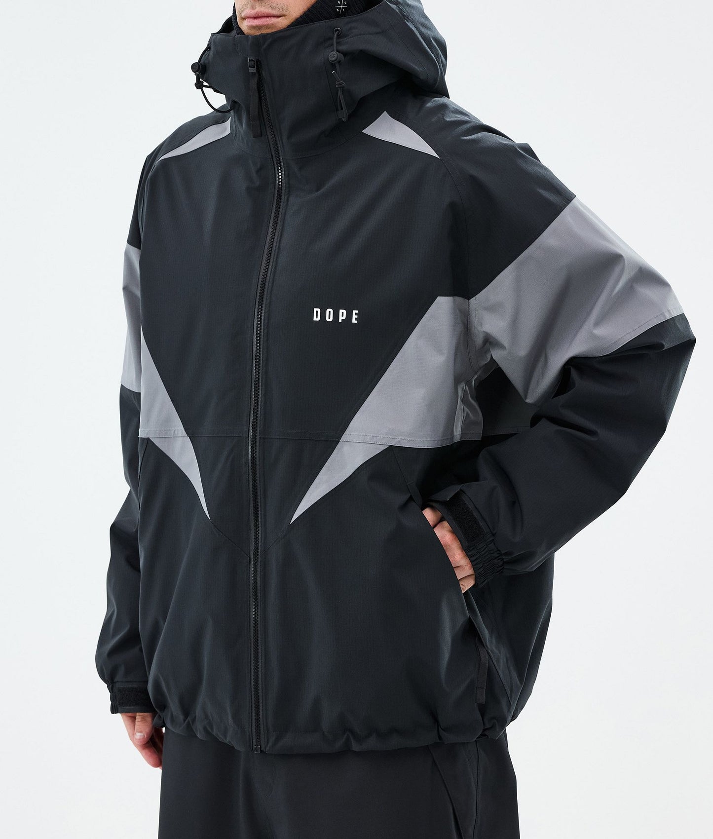 Snowboard Jacket Men Spike Black/Light Pearl