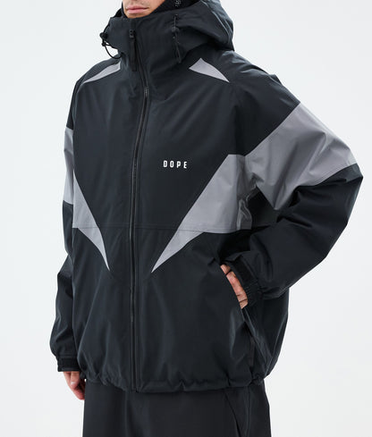 Snowboard Jacket Men Spike Black/Light Pearl