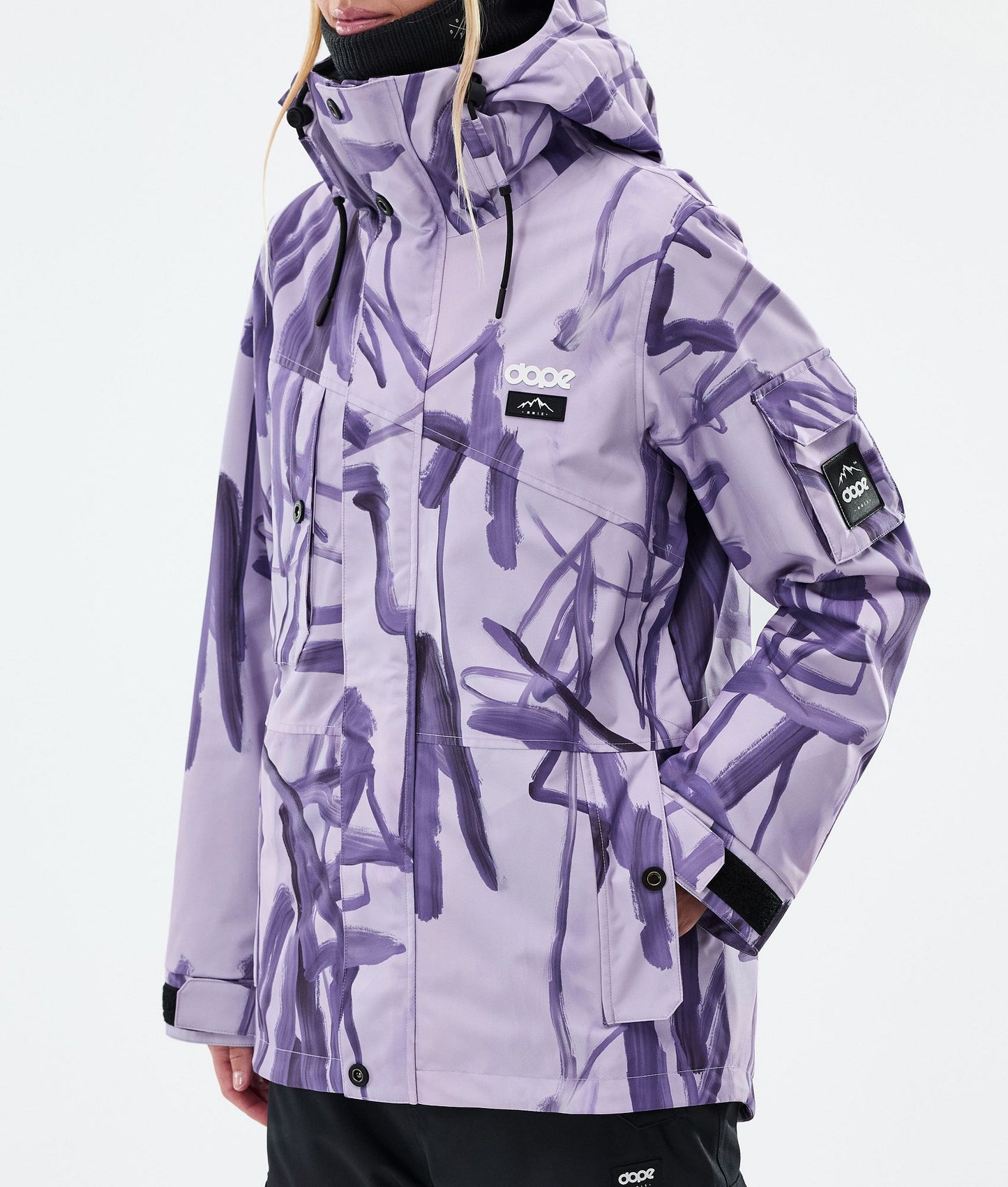 Snowboard Jacket Women Scribble Purple