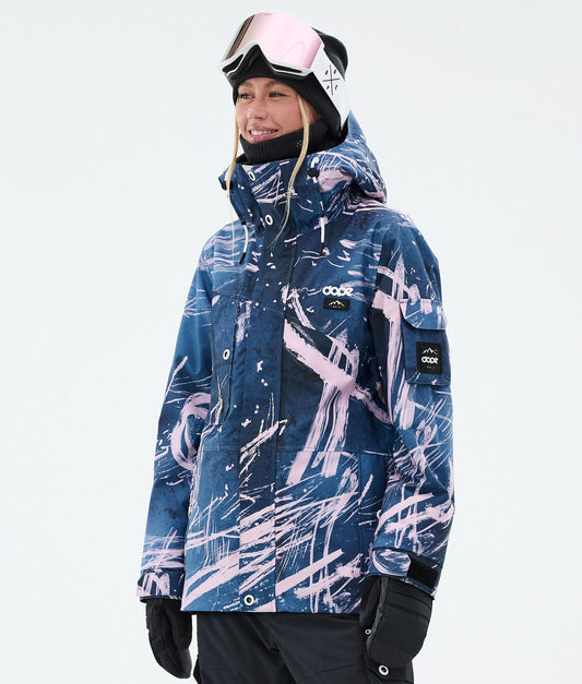 Snowboard Jacket Women Carvings Pink