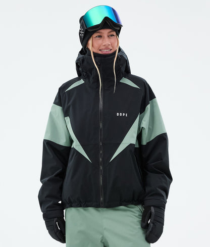 Snowboard Jacket Women Sport Dark Blue/Faded Violet/Faded Green