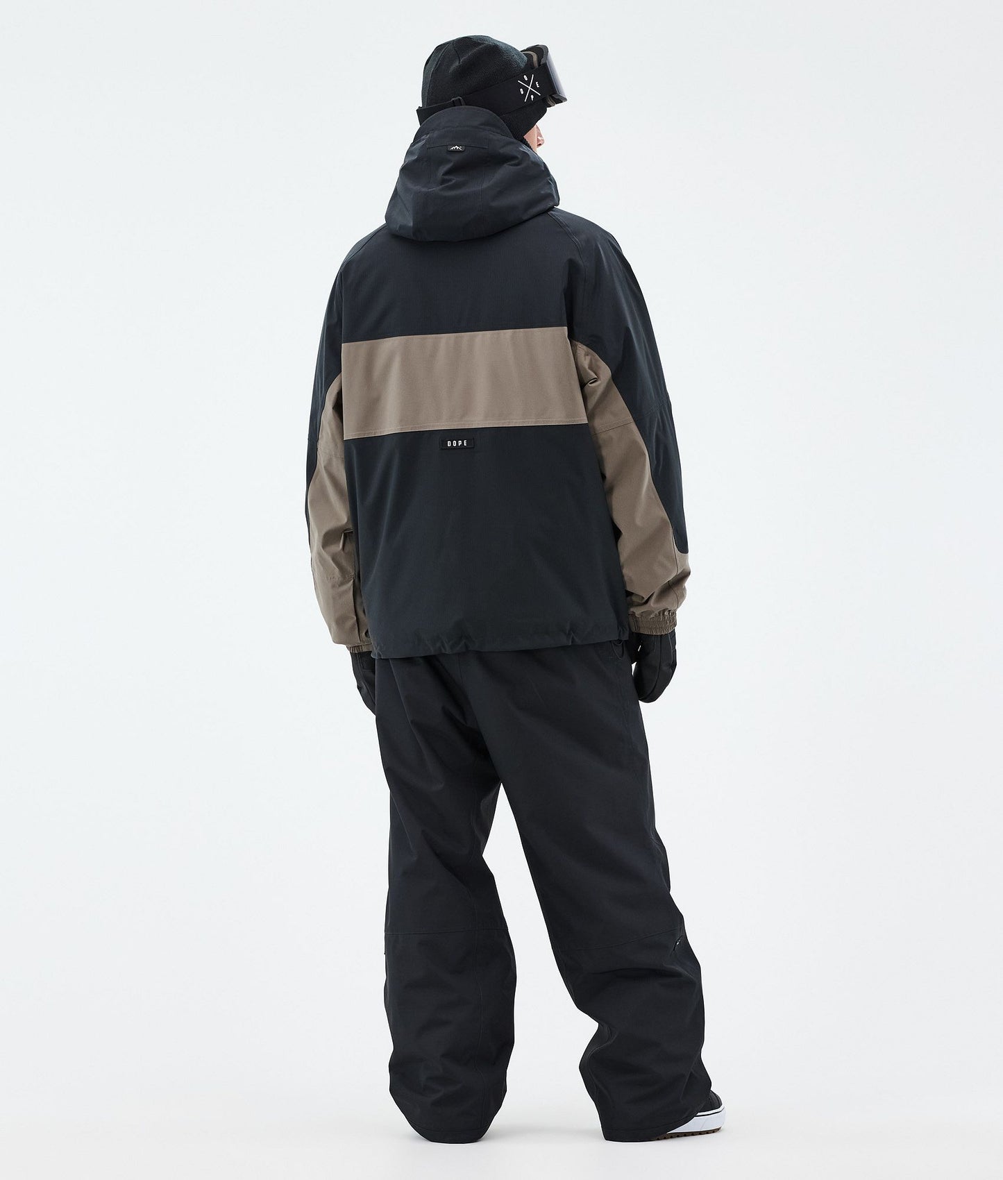 Snowboard Jacket Men Stripe Black/Walnut