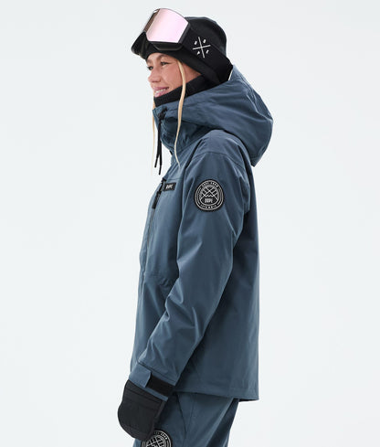 Snowboard Jacket Women Metal Blue
