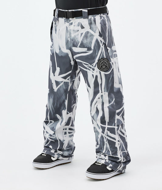 Snowboard Pants Men Scribble Black