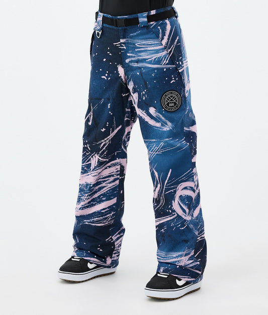 Snowboard Pants Women Carvings Pink