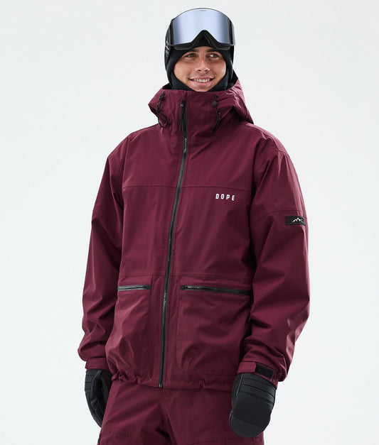 Snowboard Jacket Men Burgundy