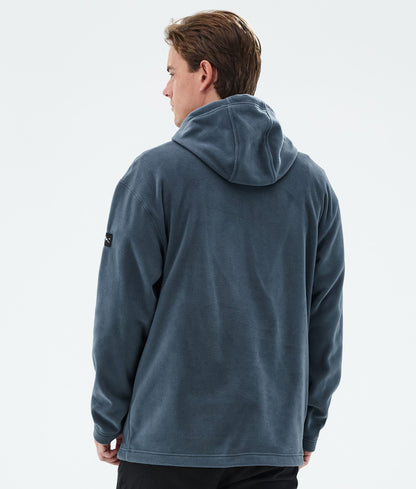 Fleece Hoodie Men Metal Blue