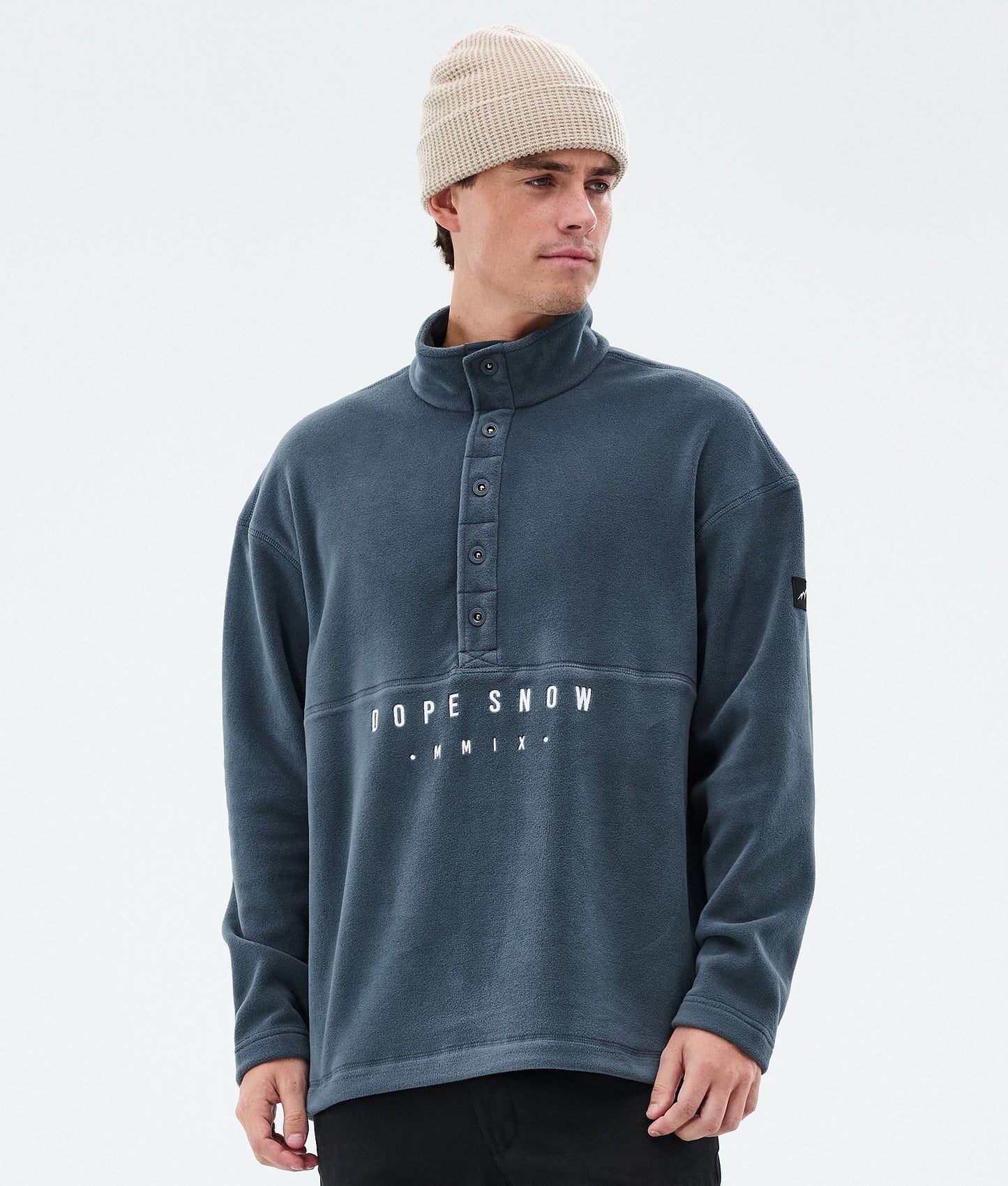 Fleece Sweater Men Metal Blue