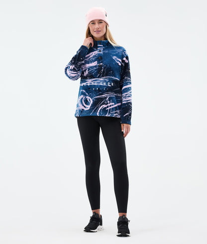 Fleece Sweater Women Carvings Pink